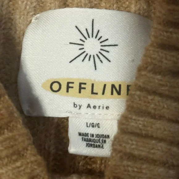 Aerie Offline Cozy Cropped Hooded Sweater - Picture 6 of 8